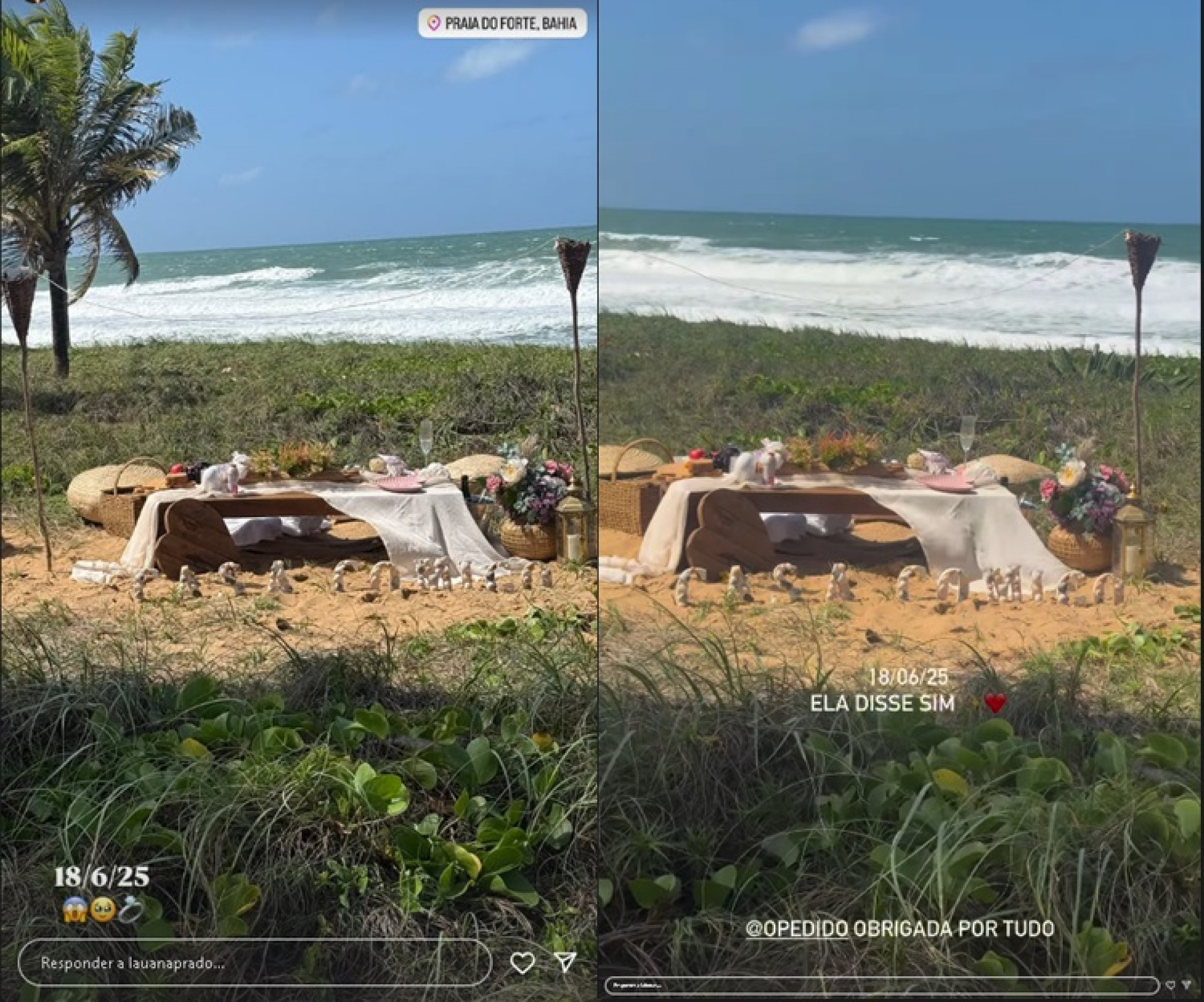 Pedido de casamento de Tati Dias e Lauana Prado - Reprodução/Instagram