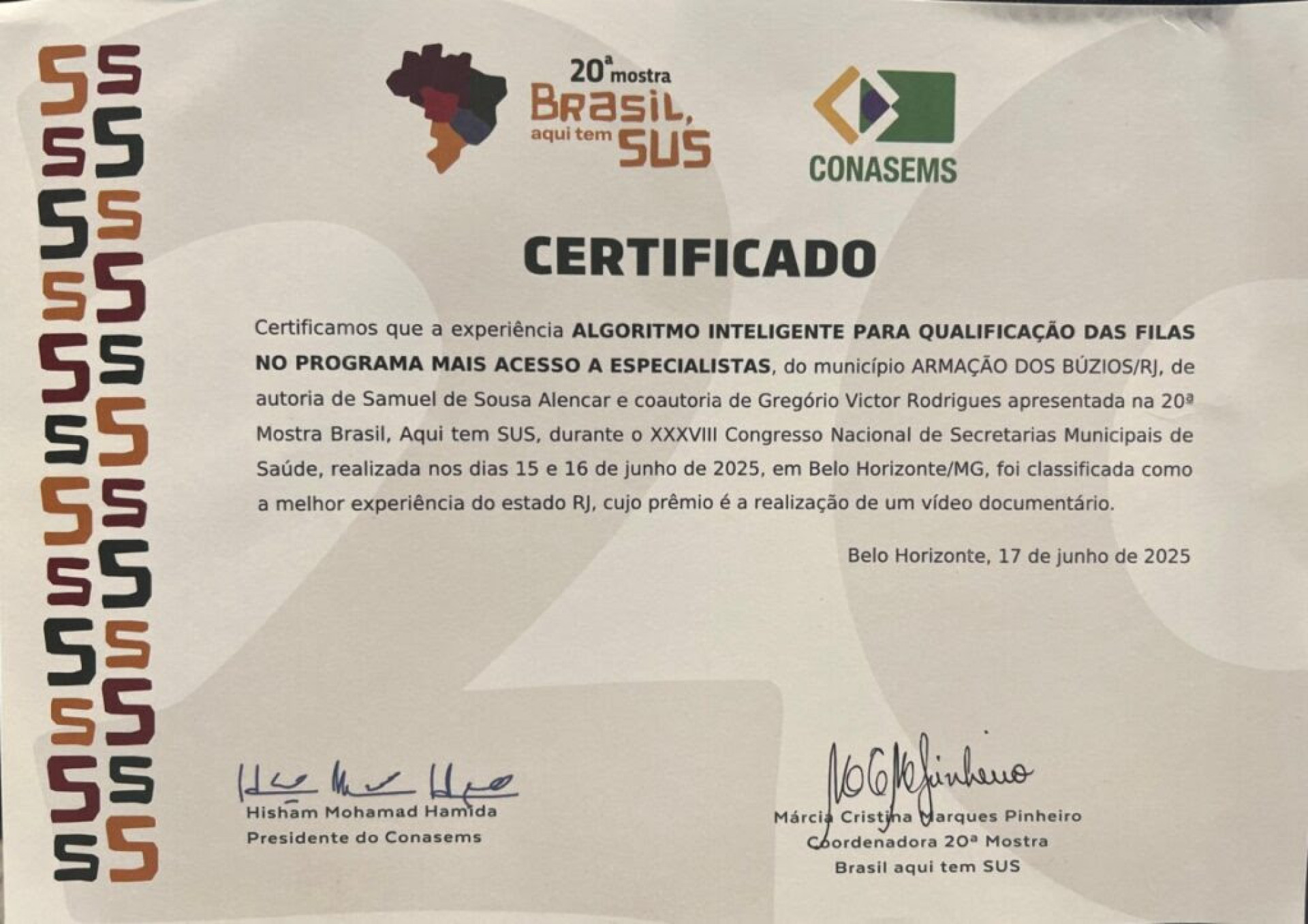 Certificado  - Ascom