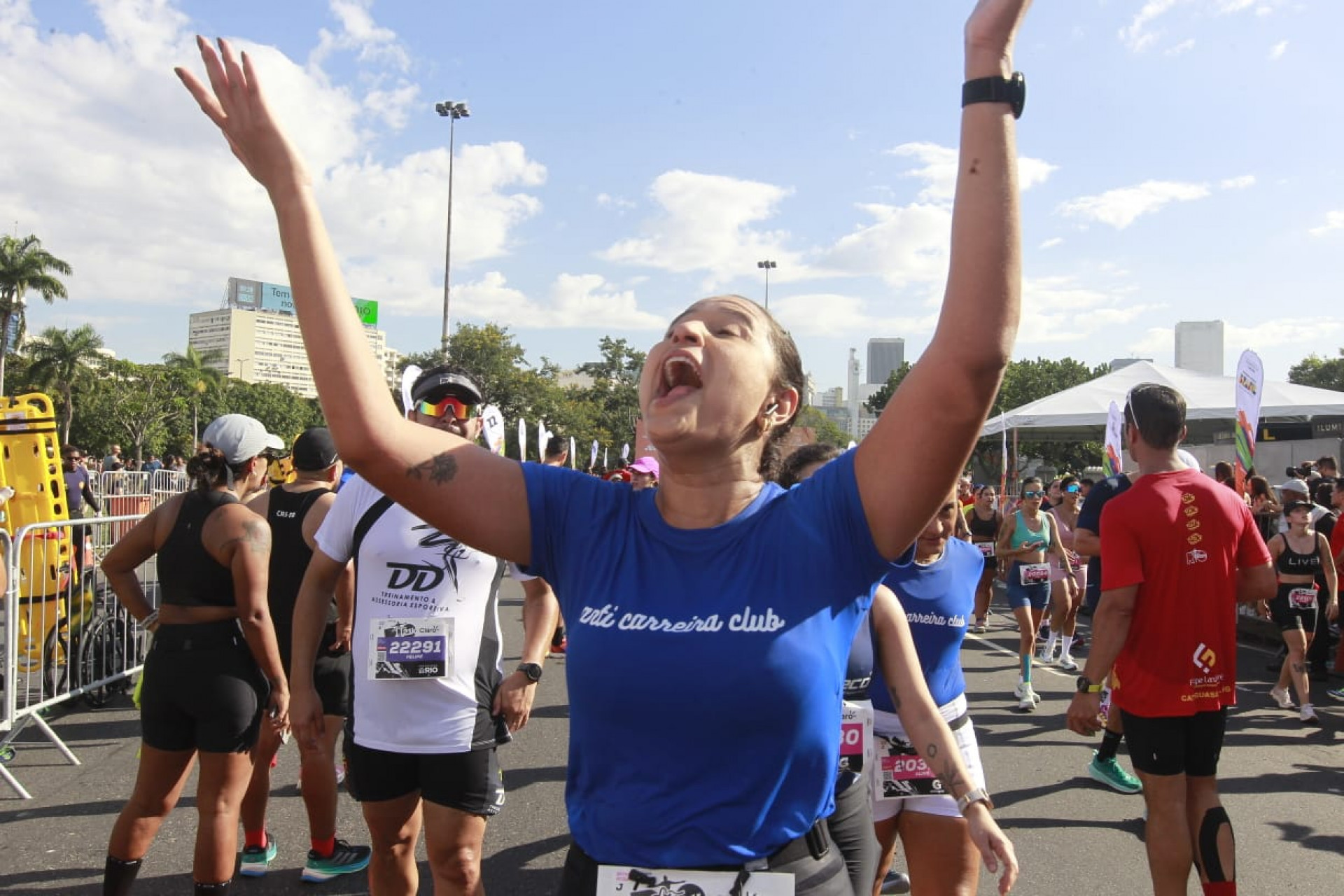 Pista de corrida foi palco para um pedido de namoro memorável - Reginaldo Pimenta/Agência O Dia