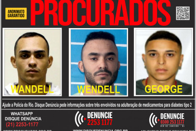 Disque Denúncia pede informações sobre suspeitos de fraudar Ozempic