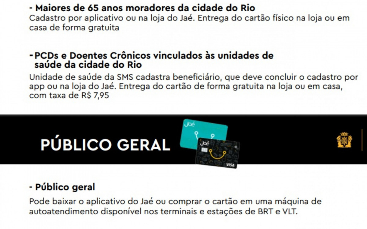 Cartão Jaé começa a ser exclusivo em julho para gratuidade