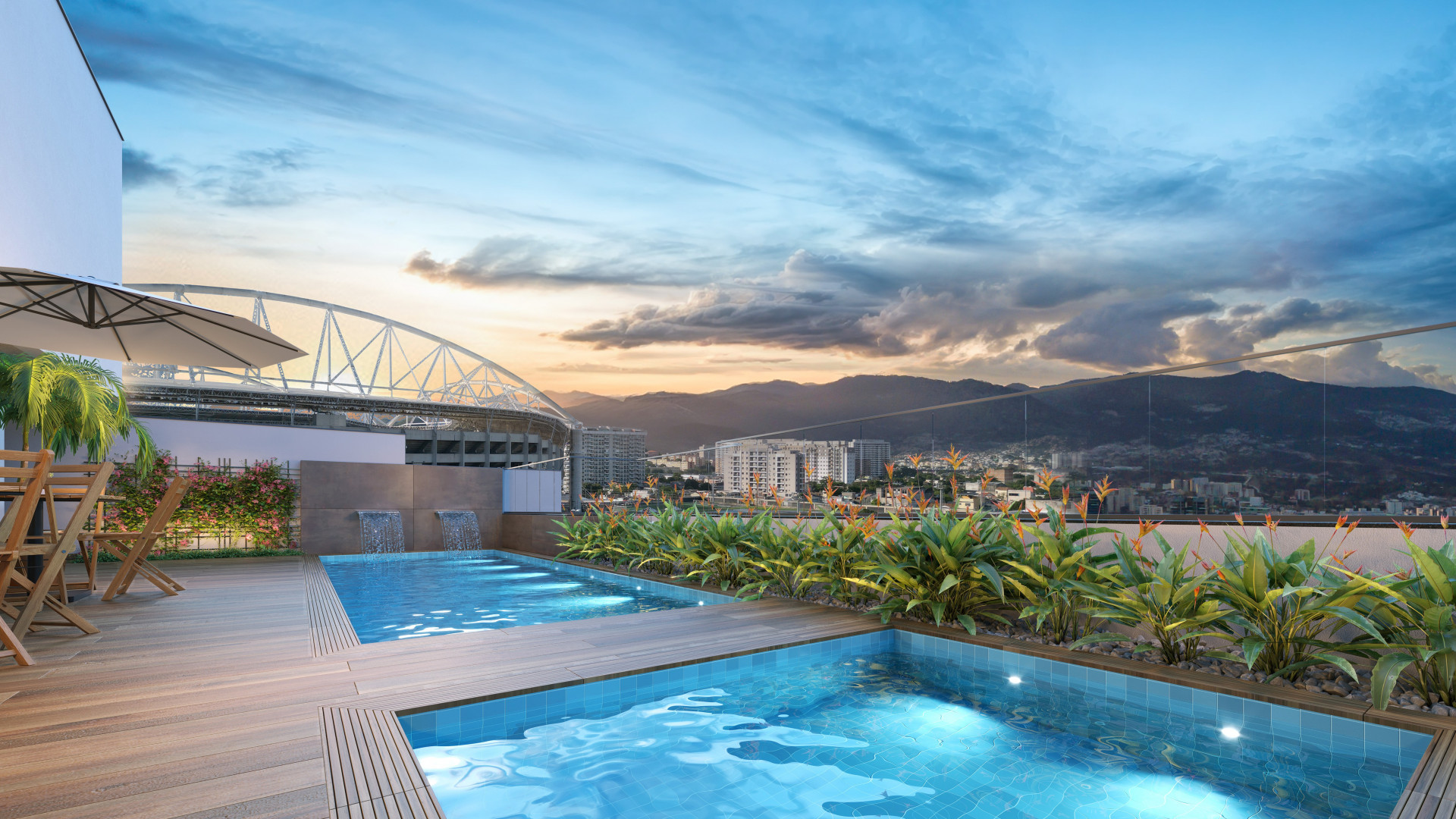 Lazer no rooftop de residencial que ser&aacute; constru&iacute;do pr&oacute;ximo ao Engenh&atilde;o - Divulga&ccedil;&atilde;o