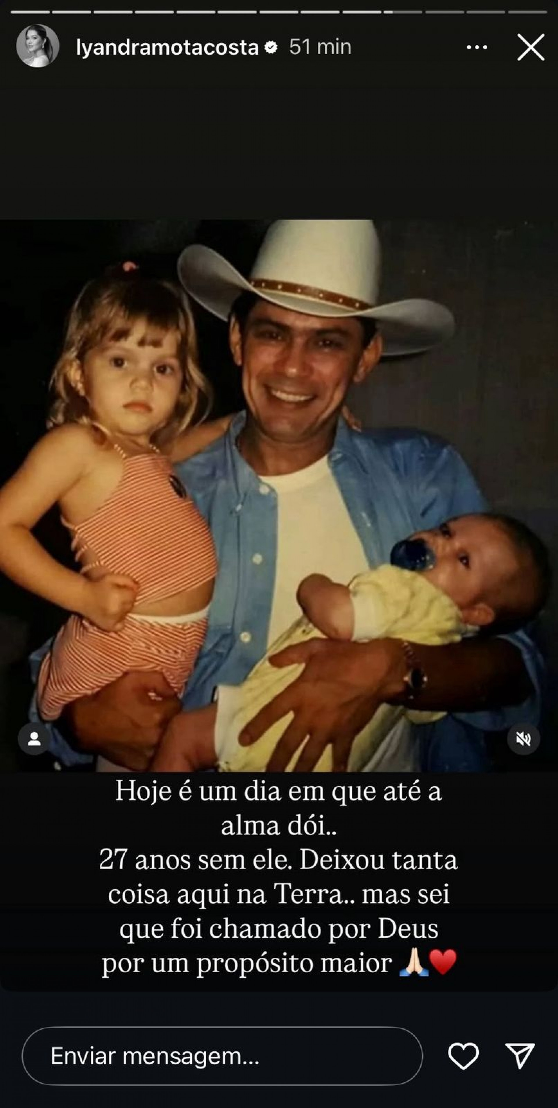 Print tirado dos stories de Lyandra Costa - Reprodução/Instagram