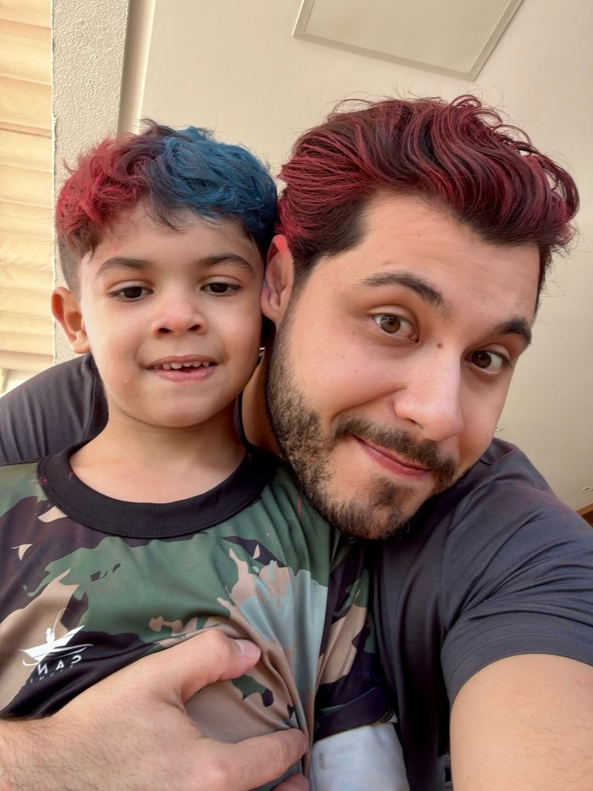 Murilo Huff com o filho, Léo, fruto do relacionamento com Marília Mendonça  - Reprodução/Instagram 