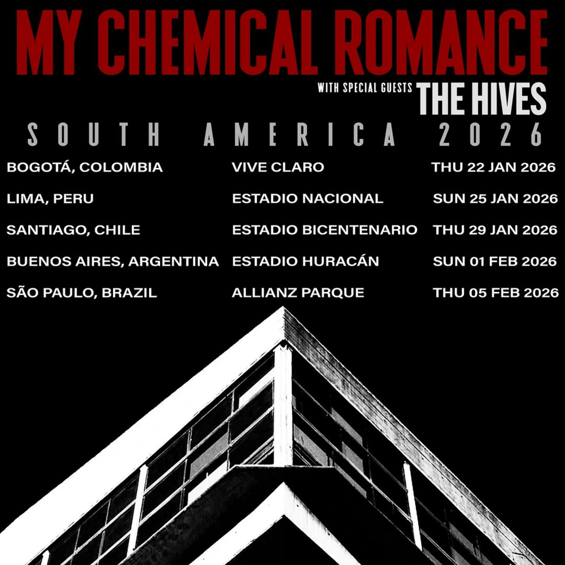My Chemical Romance volta ao Brasil depois de 17 anos para show em São Paulo - Reprodução / Instagram