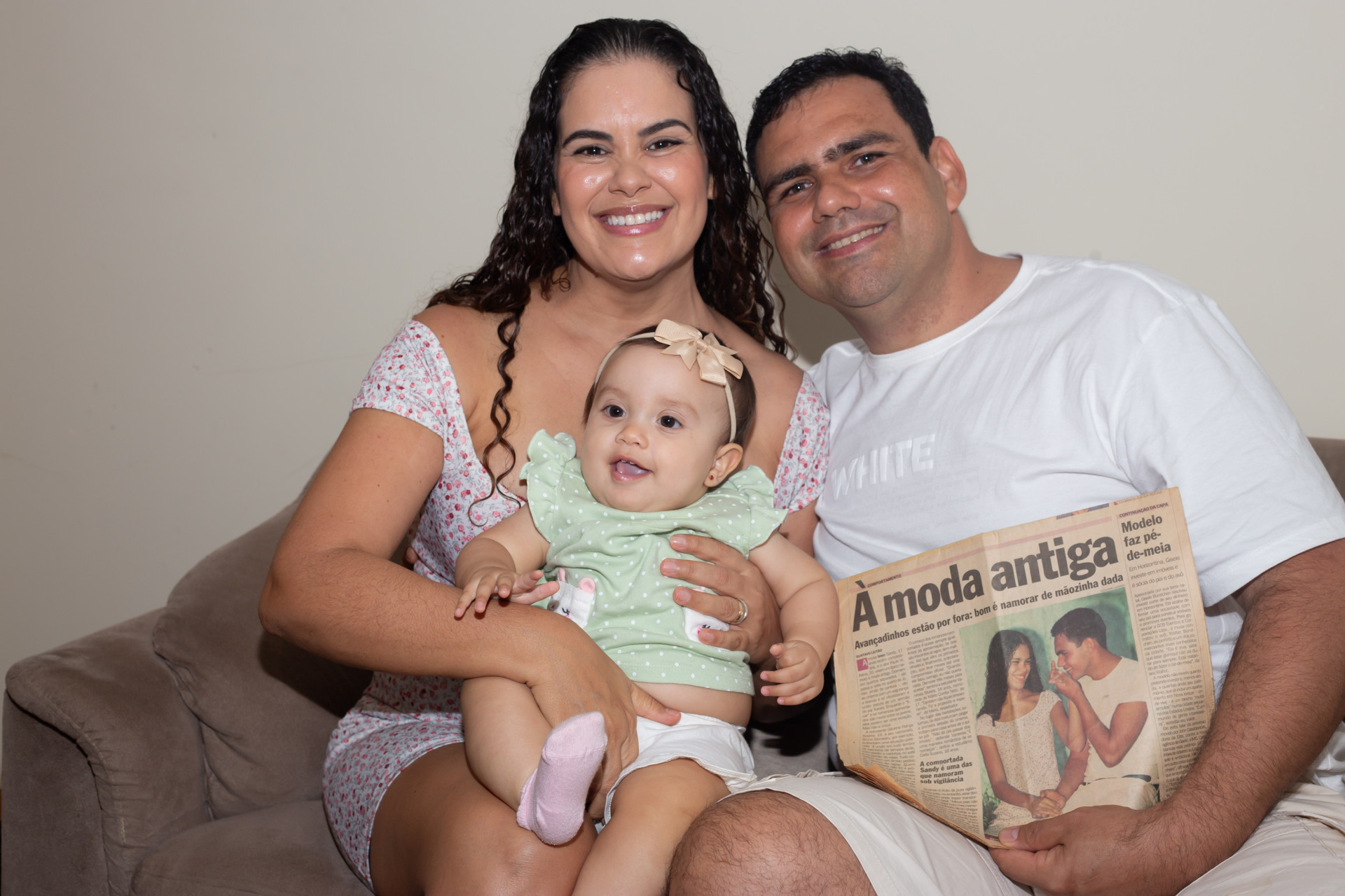 Gilciene Fran&ccedil;a e Bruno Monteiro s&atilde;o pais de Nina, de 8 meses - Erica Martin/Agencia O Dia