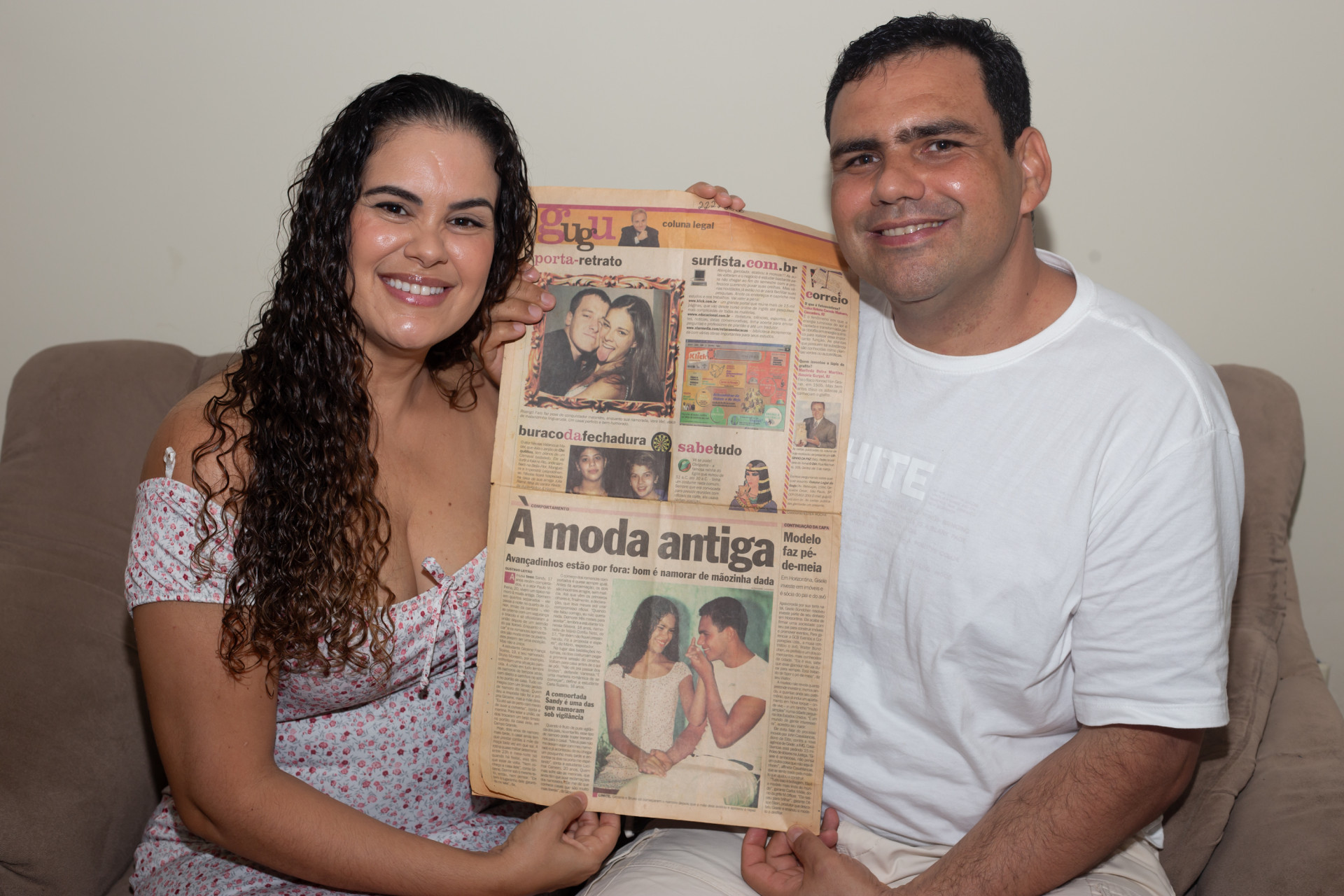 Hist&oacute;ria de amor de Gilciene Fran&ccedil;a e Bruno Monteiro estampou p&aacute;gina do Jornal O DIA em 2000 - Erica Martin/Agencia O Dia