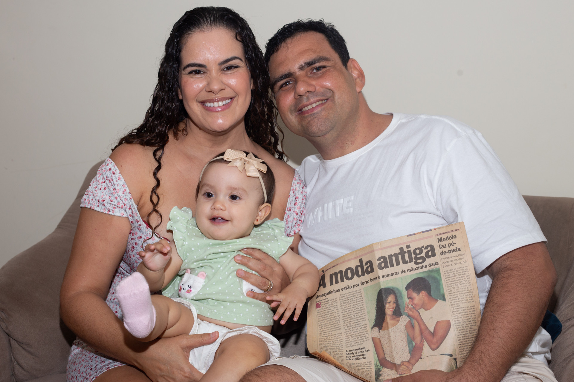 Gilciene Fran&ccedil;a e Bruno Monteiro s&atilde;o pais de Nina, de 8 meses - Erica Martin/Agencia O Dia