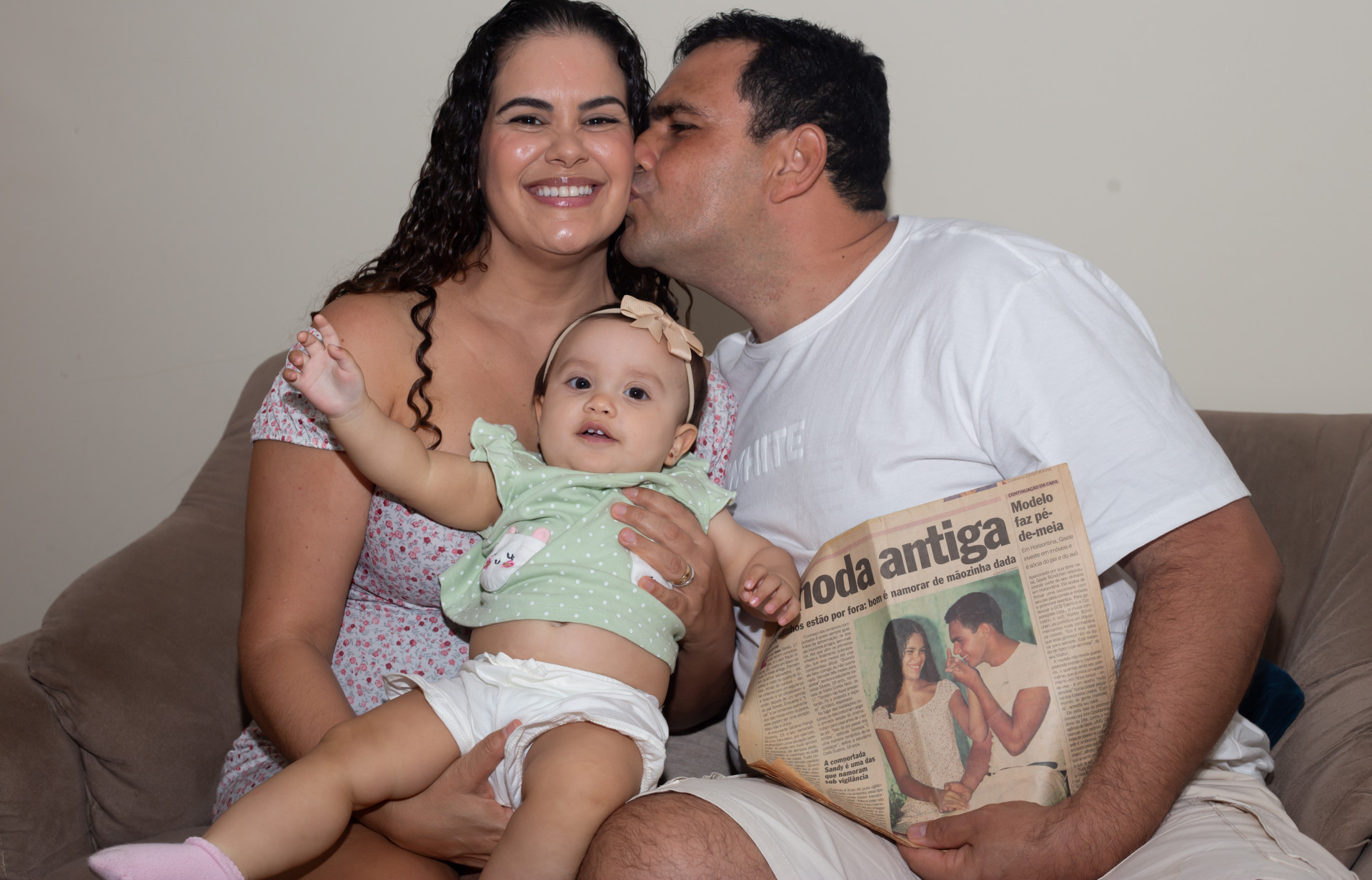 Gilciene Fran&ccedil;a e Bruno Monteiro s&atilde;o pais de Nina, de 8 meses - Erica Martin/Agencia O Dia