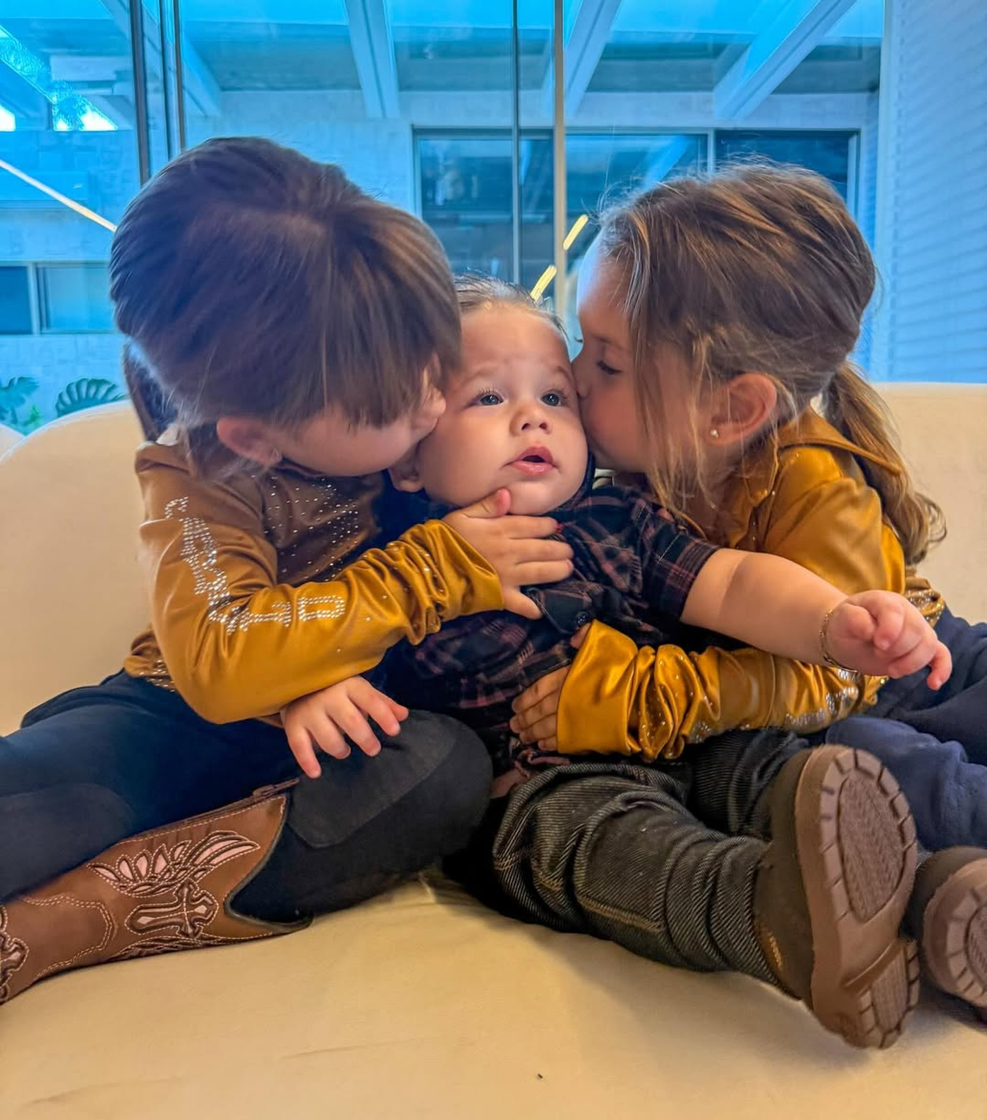 Maria Alice, José Leonardo e Maria Flor - Reprodução / Instagram