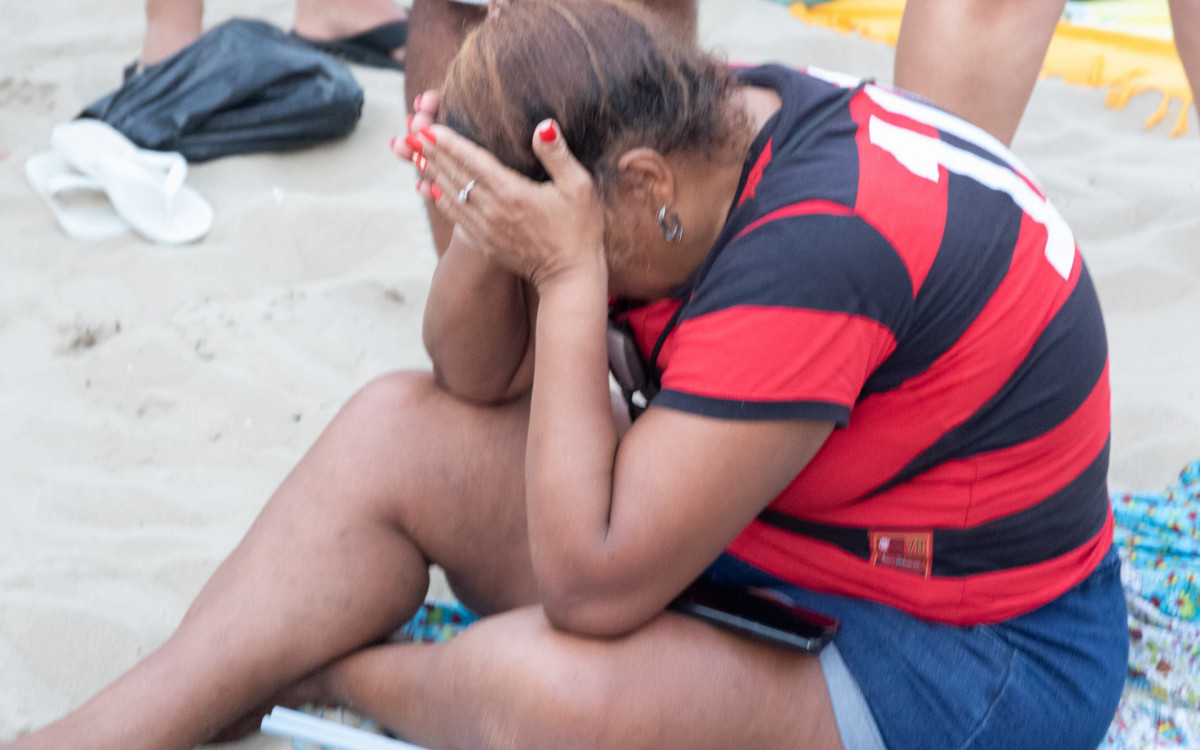 Torcedores do Flamengo marcaram presença na Fan Zone do Mundial, em Copacabana