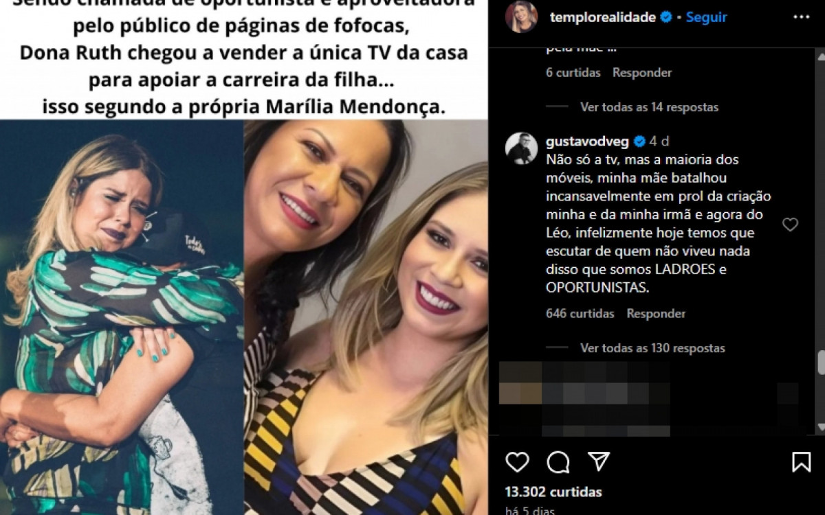 Print tirando de uma página do Instagram