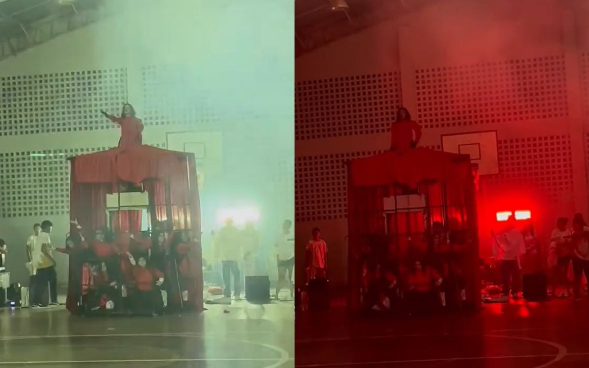 Estudantes do Piauí se inspiram em show de Lady Gaga em Copacabana para competir em gincana - Reprodução / Redes Sociais