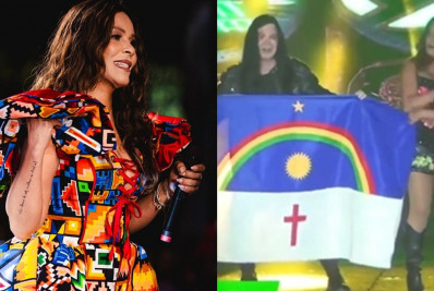 Cantora do Calcinha Preta confunde bandeira de Pernambuco e vira piada