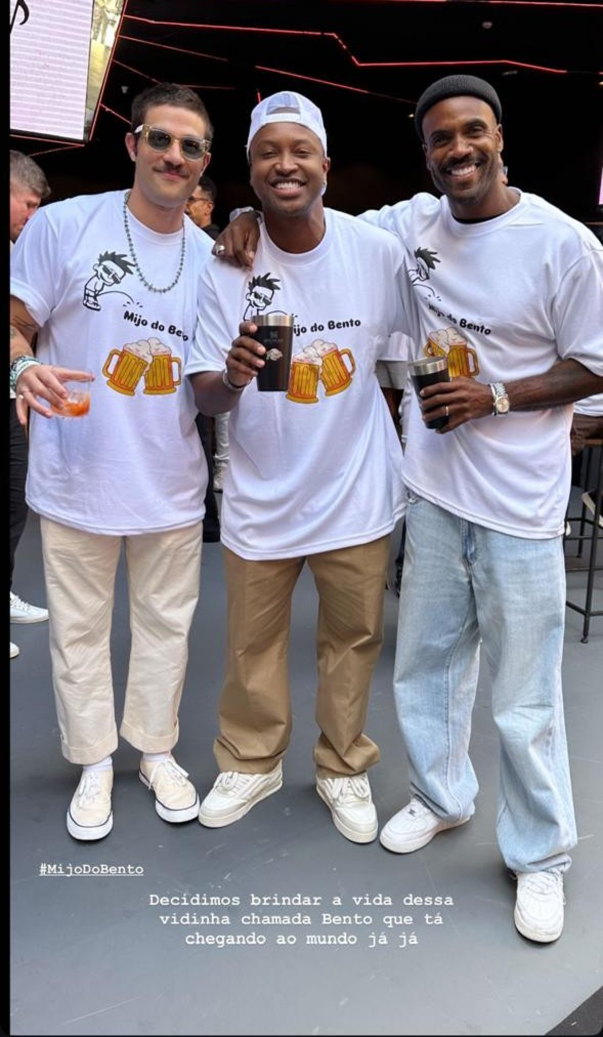 Chay Suede, Thiaguinho e Rafael Zulu - Reprodução / Instagram