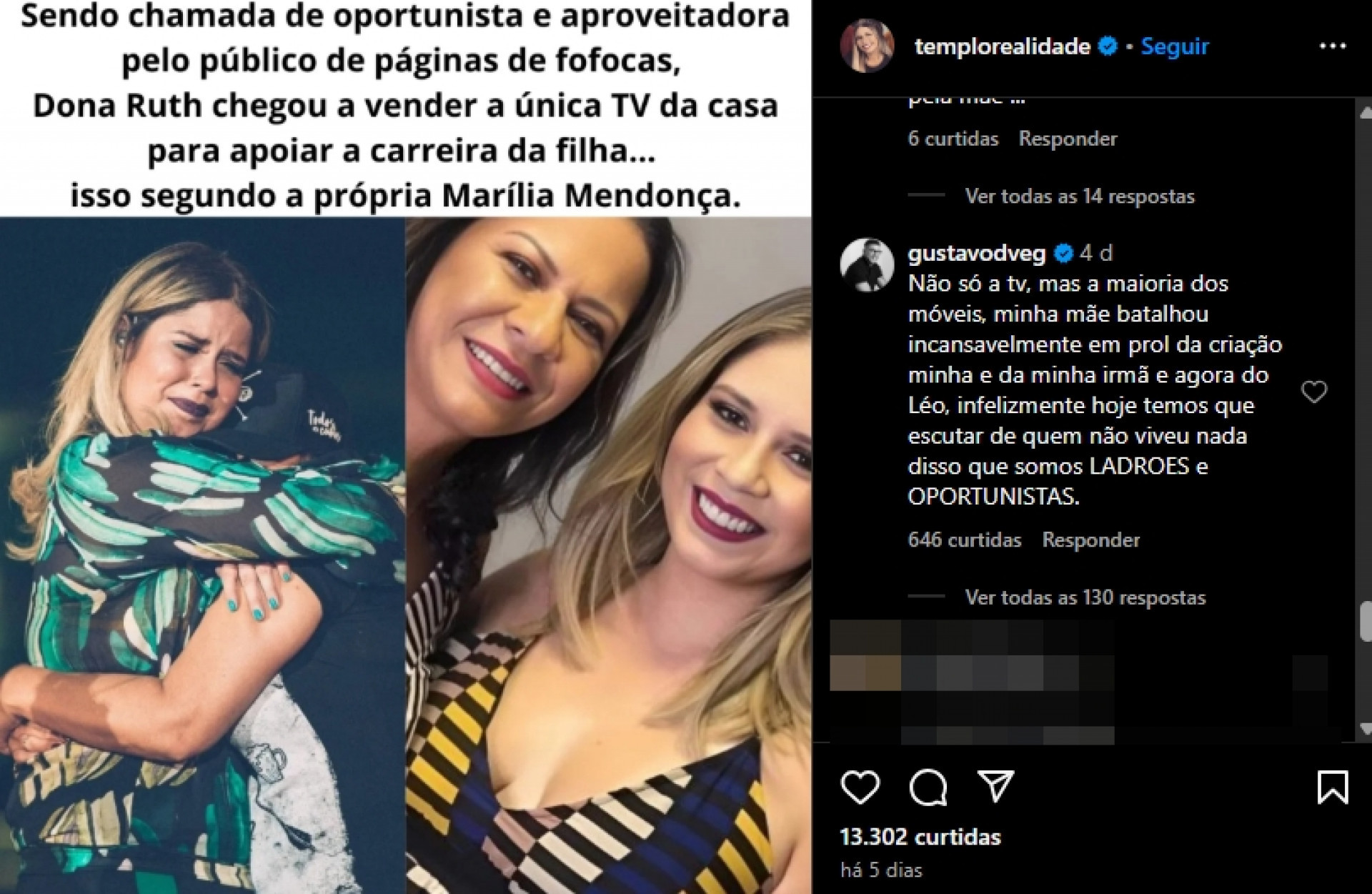 Print tirando de uma página do Instagram - Reprodução/Instagram