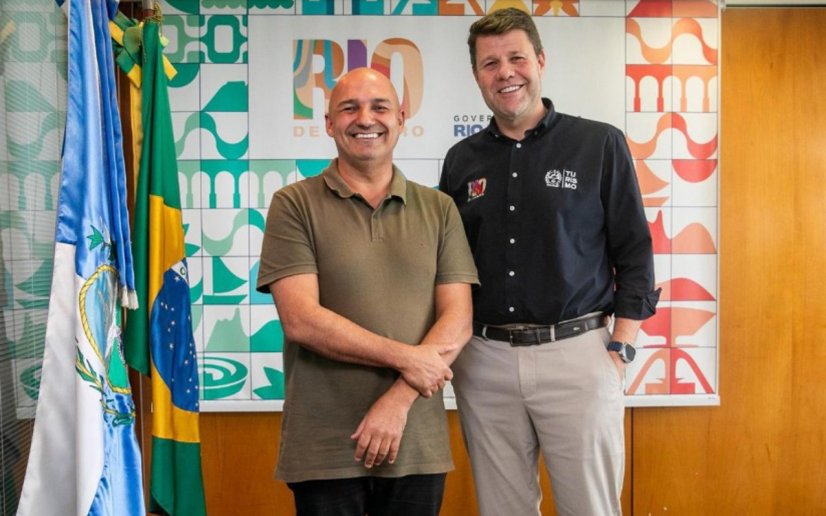 Prefeito Fábio do Pastel e o secretário de Estado de Turismo, Gustavo Tutuca