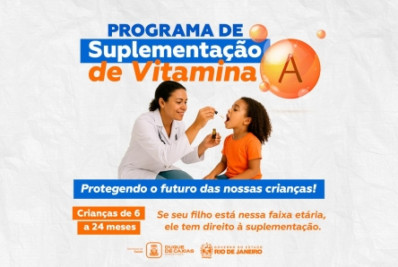 Caxias reforça programa de suplementação de vitamina A para crianças