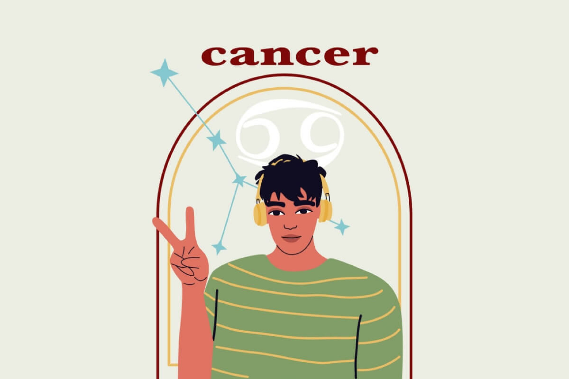 O homem de C&acirc;ncer busca algu&eacute;m para confiar antes de entregar o cora&ccedil;&atilde;o (Imagem: Lana_marcy_art | Shutterstock)