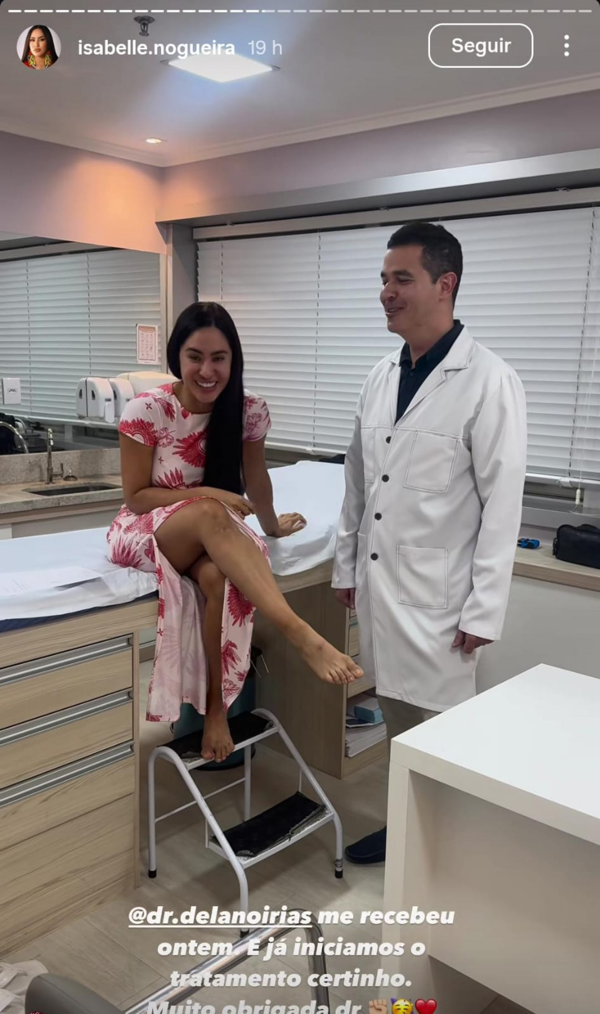 Isabelle Nogueira procura ortopedista para tratar joelho lesionado - Reprodução de vídeo / Instagram
