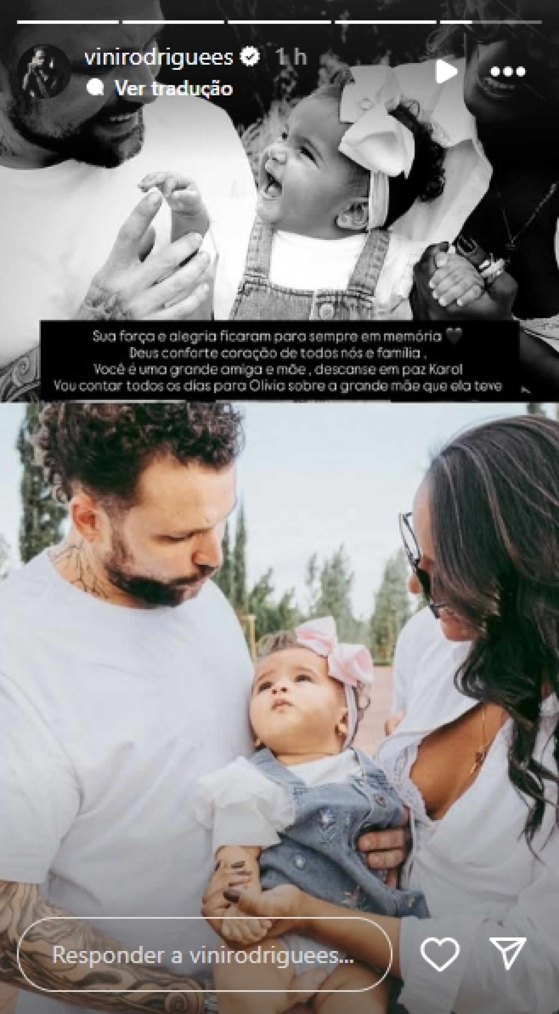 Print tirado do perfil de Vinicius Rodrigues - Reprodução/Instagram