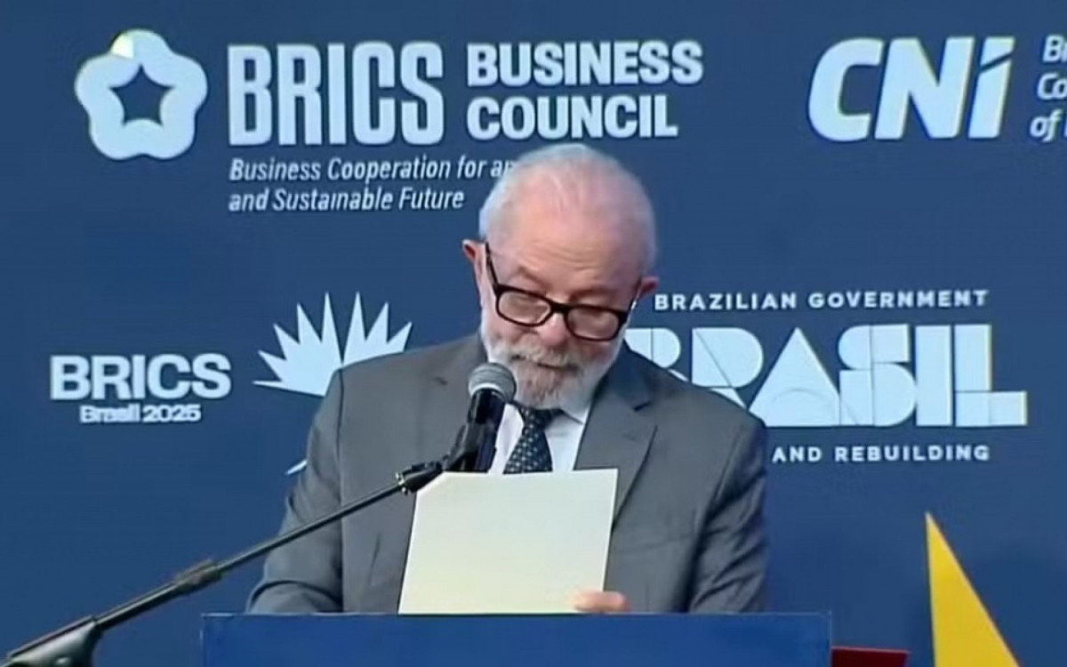 Lula discursou na abertura do Fórum Empresarial do Brics no Píer Mauá - Reprodução/CanalGov