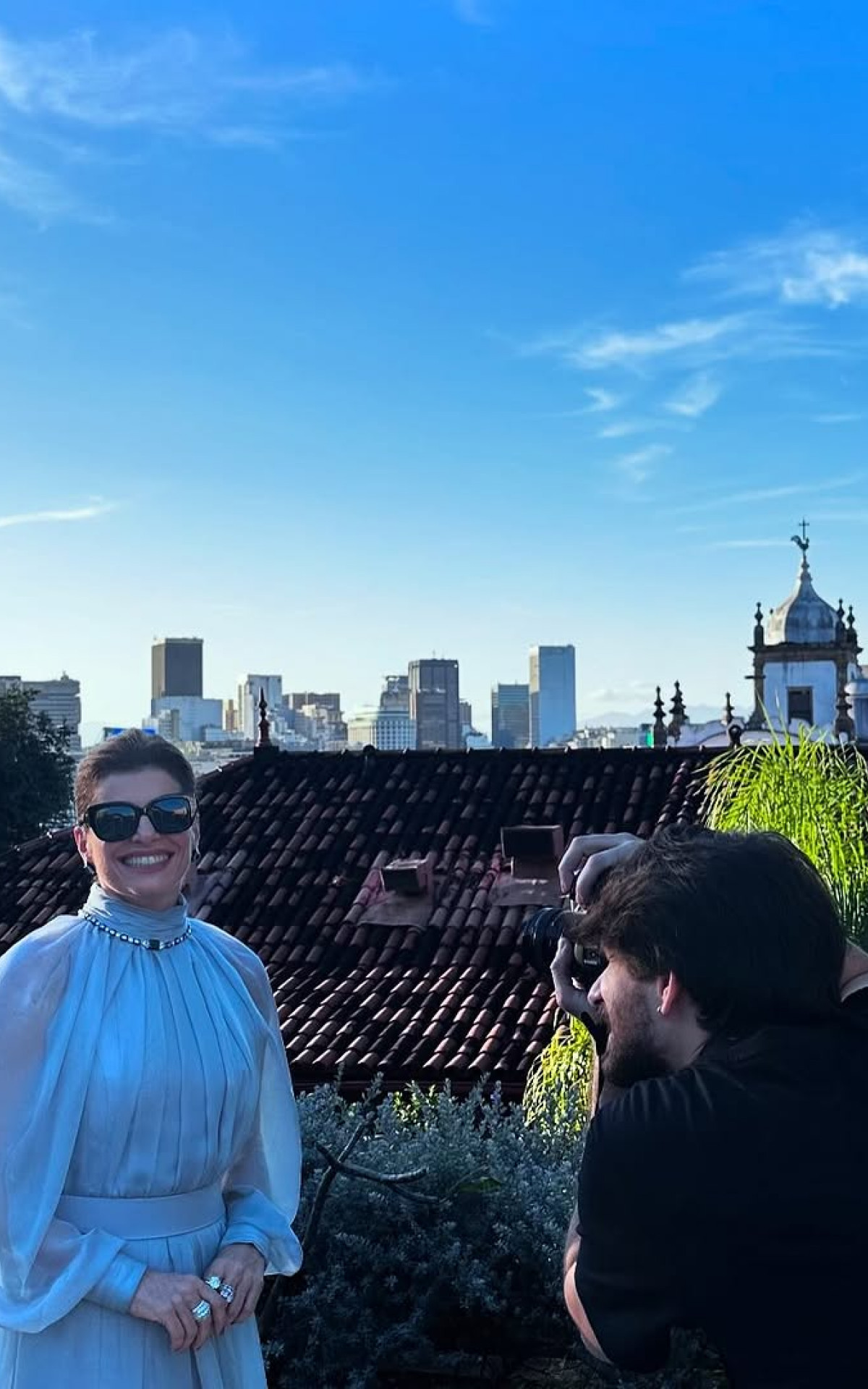 Débora Bloch nos bastidores do casamento de Afonso e Fátima - Reprodução/Instagram