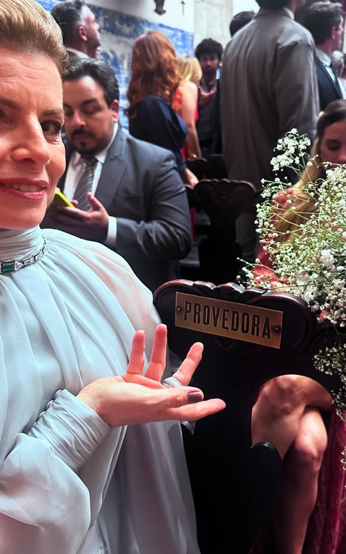 Débora Bloch nos bastidores do casamento de Afonso e Fátima - Reprodução/Instagram