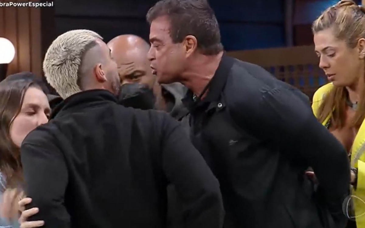 Dhomini e Radamés brigam no 'Power Couple' - Reprodução/Record