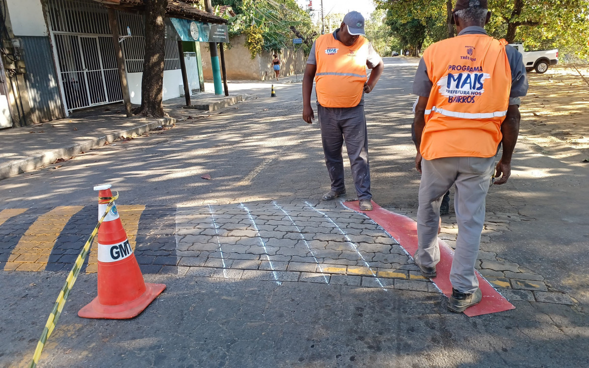 Reforço na sinalização horizontal