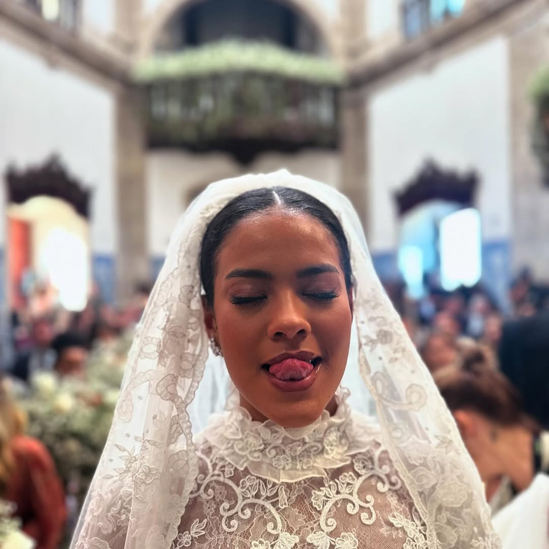 Bella Campos nos bastidores do casamento em 'Vale Tudo' - Reprodução/Instagram