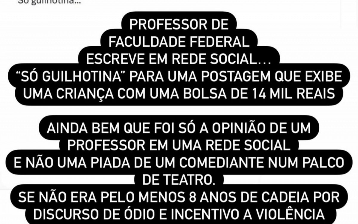 Print tirado dos stories de Leo Lins