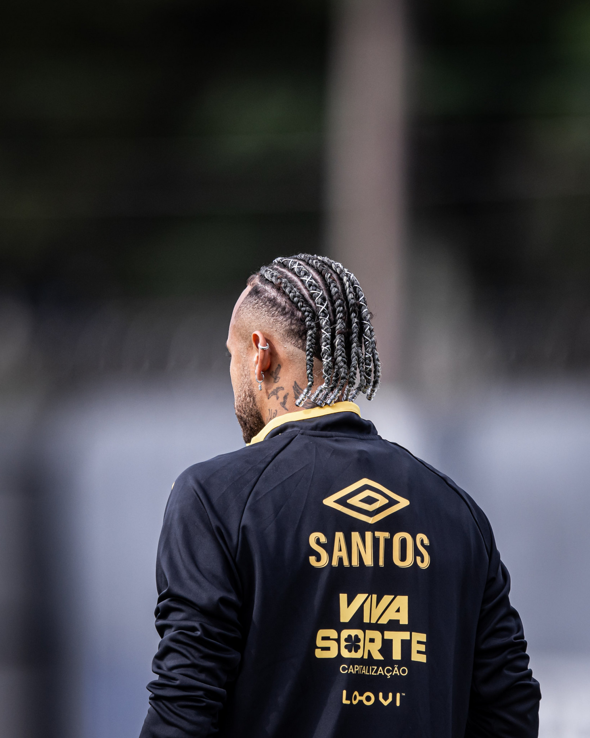 Neymar apareceu com novo visual no treino do Santos - Raul Baretta/ Santos