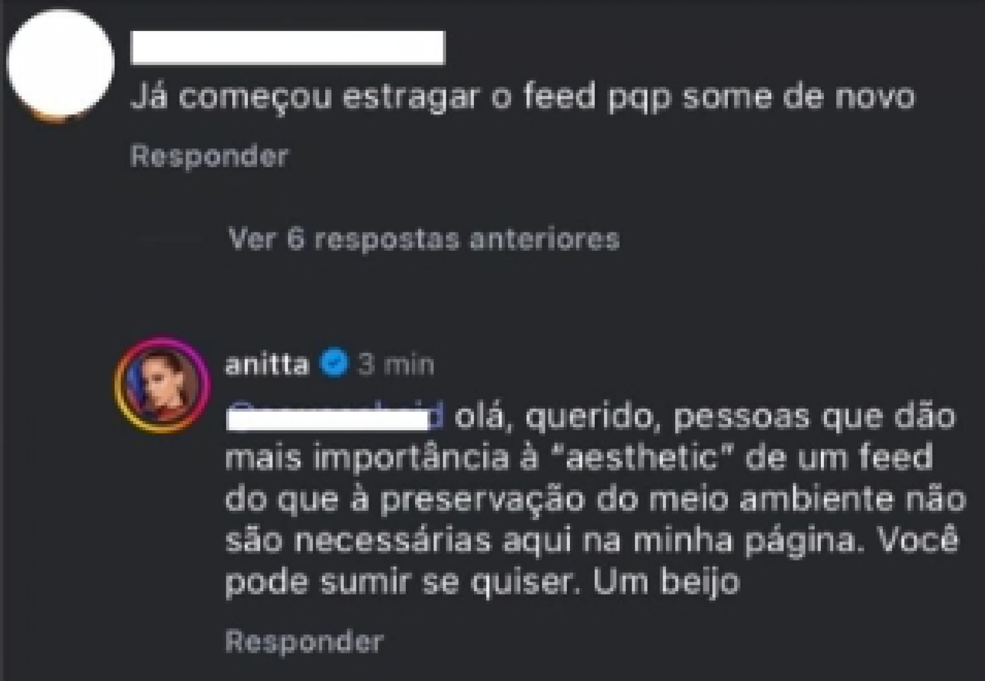 Print tirado da postagem de Anitta - Reprodu&ccedil;&atilde;o/Instagram
