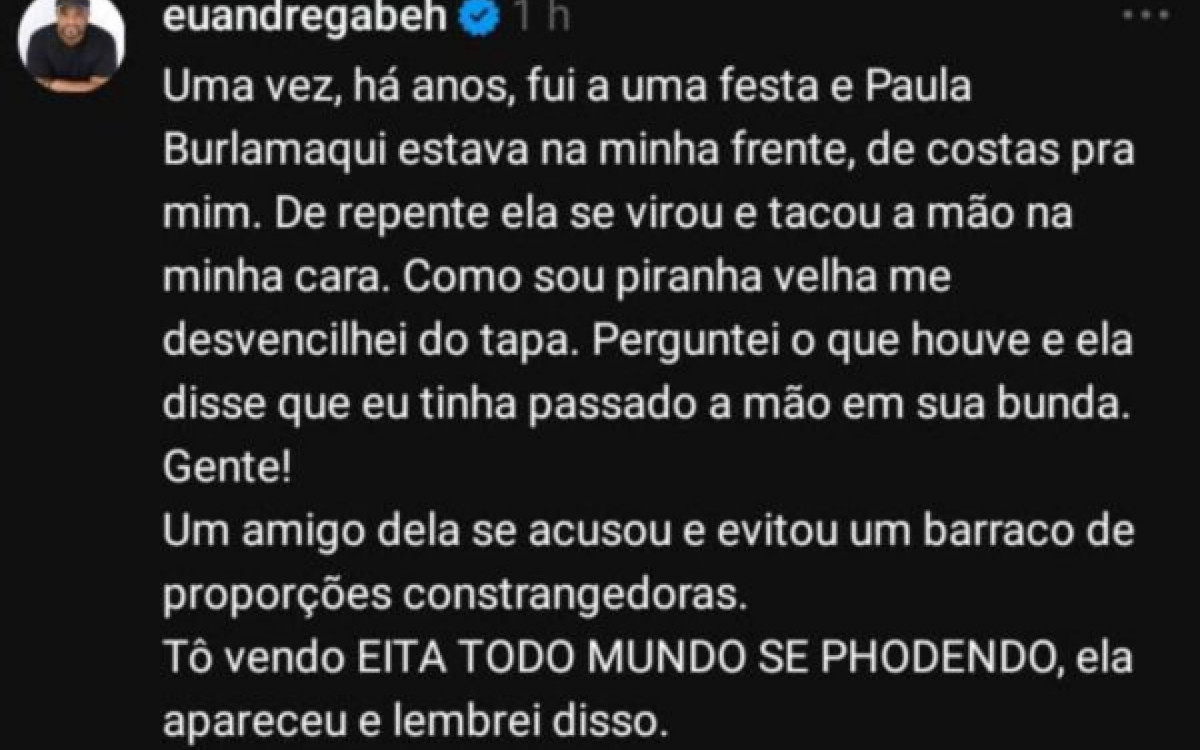 Print tirado de uma rede social