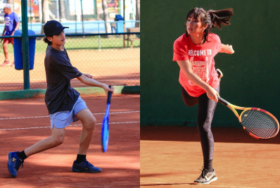 Danni Suzuki disputa partida de tênis com o filho Kauai: 'Hoje o negócio é sério'