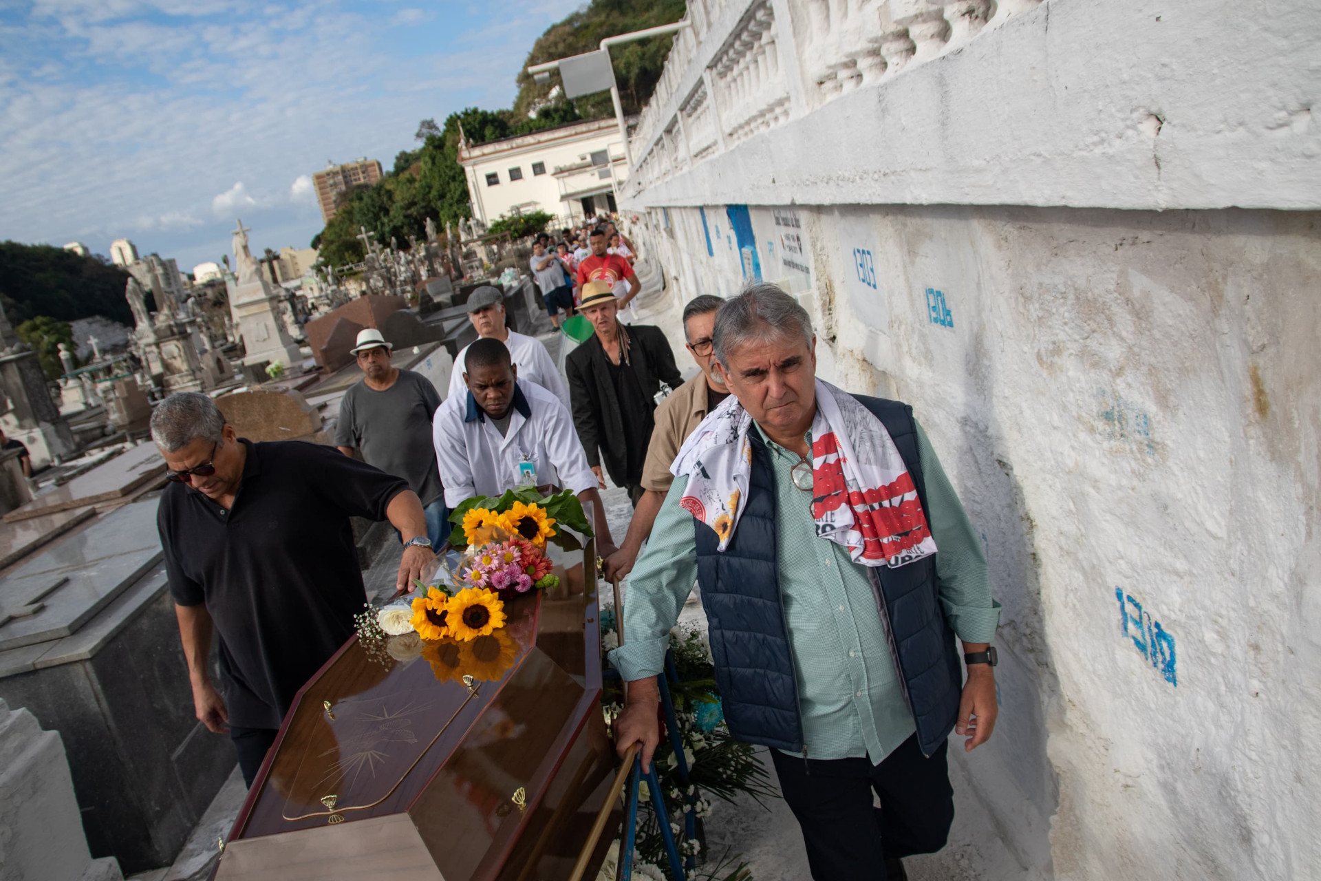 Maria Augusta Rodrigues foi sepultada no Cemitério São João Batista, em Botafogo - Érica Martin / Agência O Dia