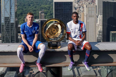 Fifa leva Palmer e Dembélé ao alto de NY para recriar foto histórica antes da final do Mundial