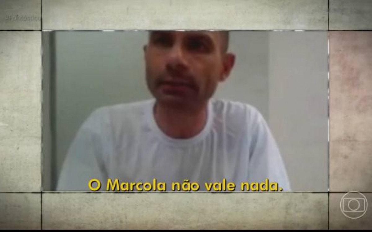 Abel Pacheco, conhecido como Vida Loka, um criminoso com longo histórico no PCC, acusa Marcos Willians Camacho, o Marcola de ter traído a facção - Reprodução/TV Globo