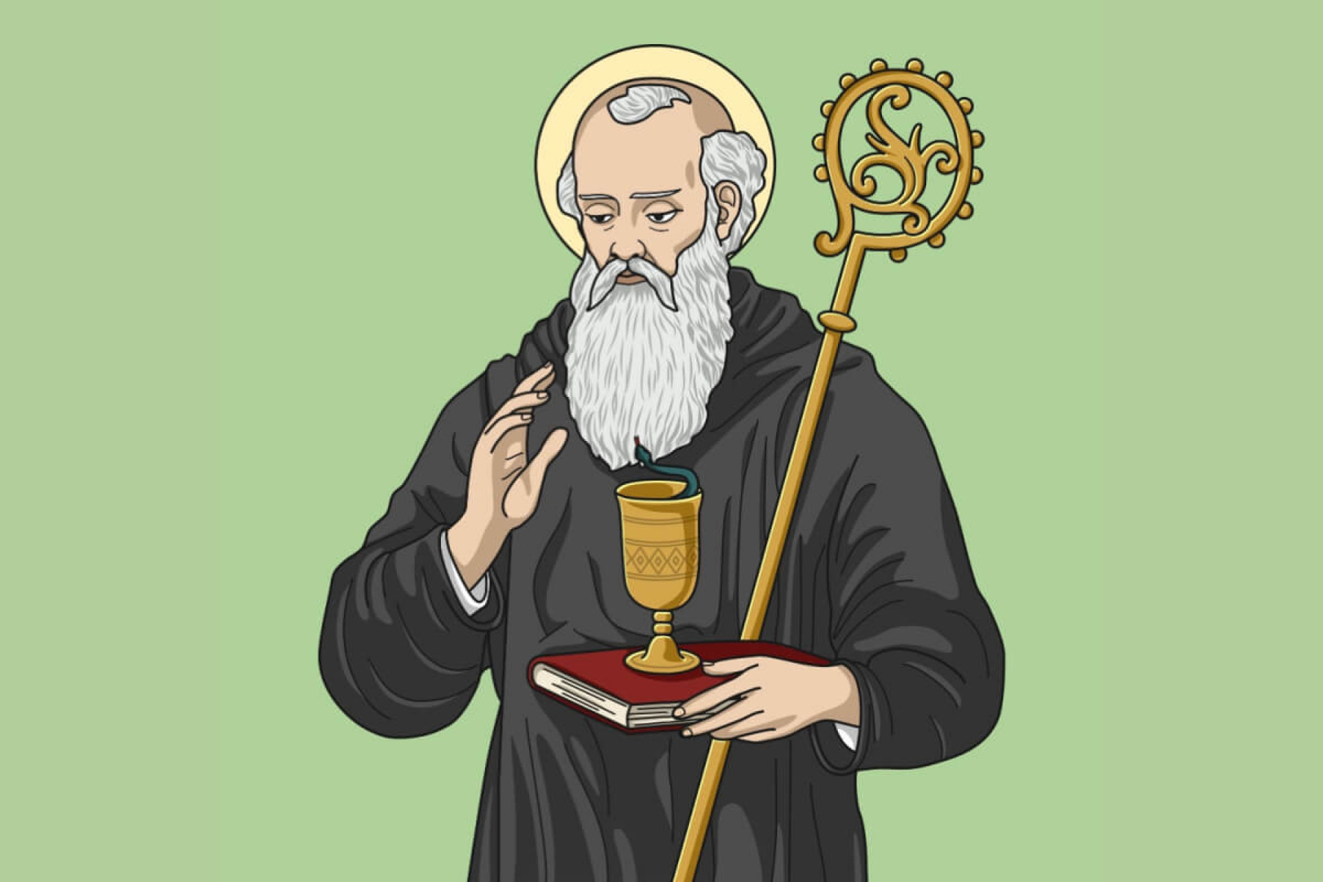 São Bento é celebrado no dia 11 de julho (Imagem: Vector | Shutterstock)