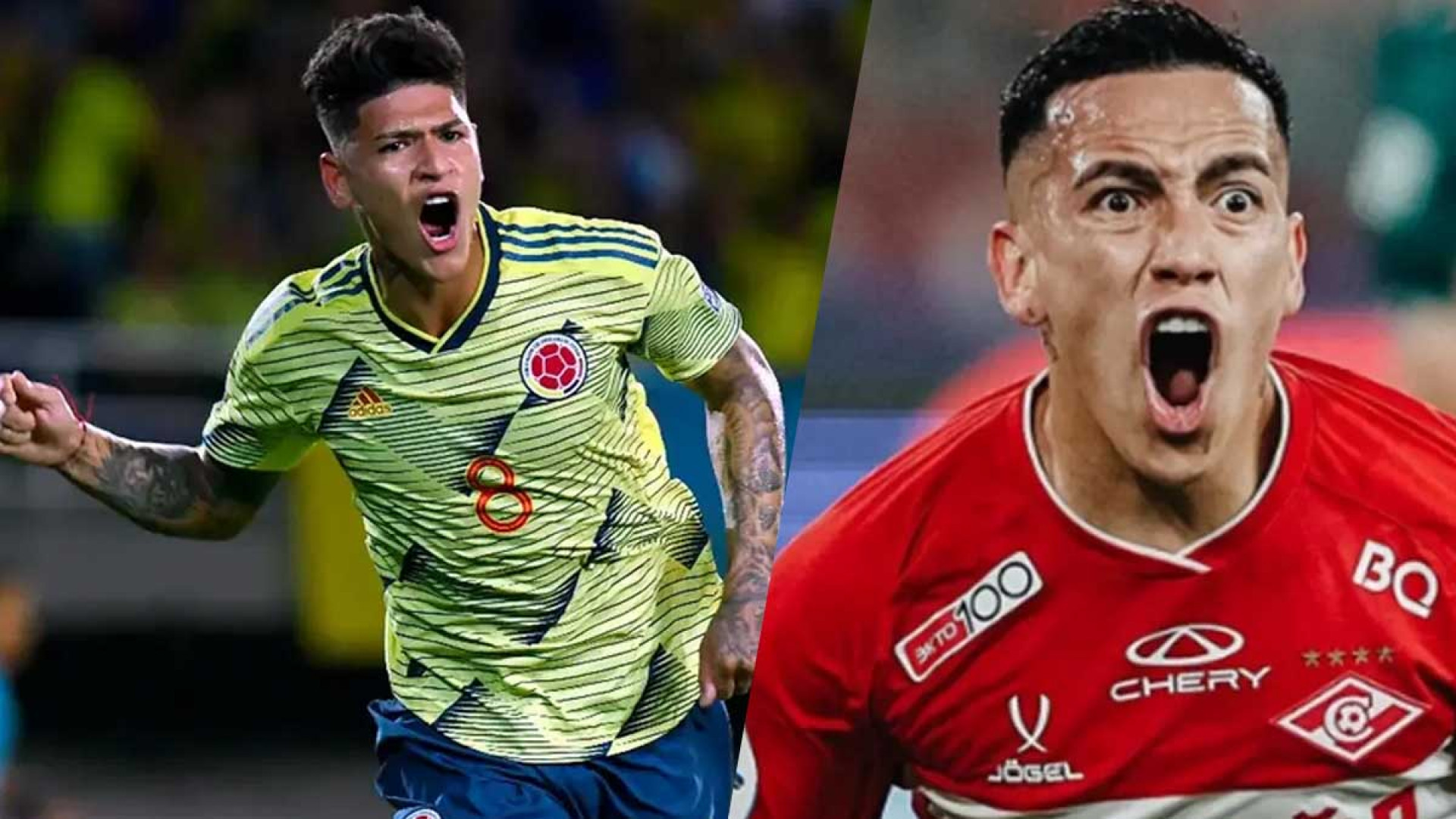 Flamengo segue negociando para ter Jorge Carrascal e Esequiel Barco - Montagem canal do Youtube Resenha Rubro Negra