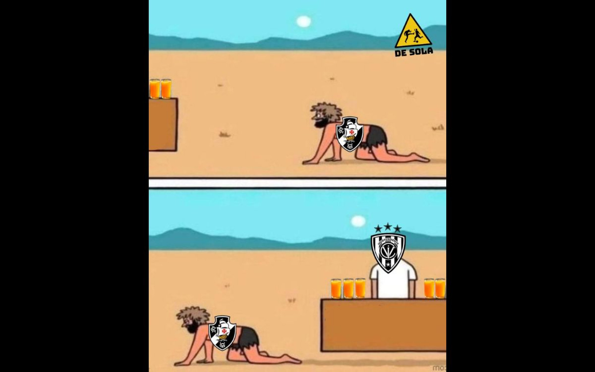 Rivais não perdoaram a goleada sofrida pelo Vasco na Sul-Americana - Reprodução / Internet