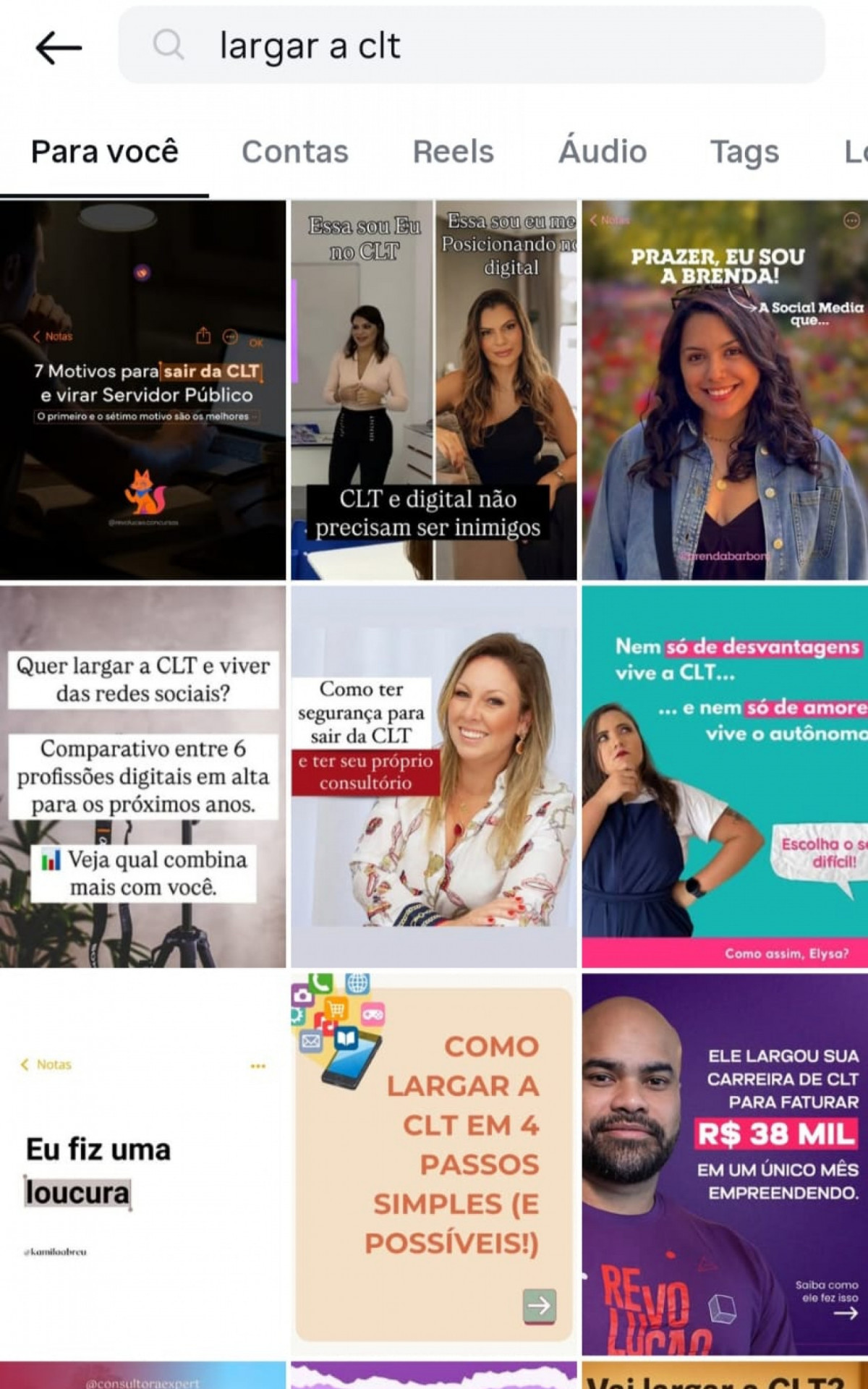 Pipocam nas redes discursos de que ser PJ vale mais a pena que ser CLT - Reprodução Instagram