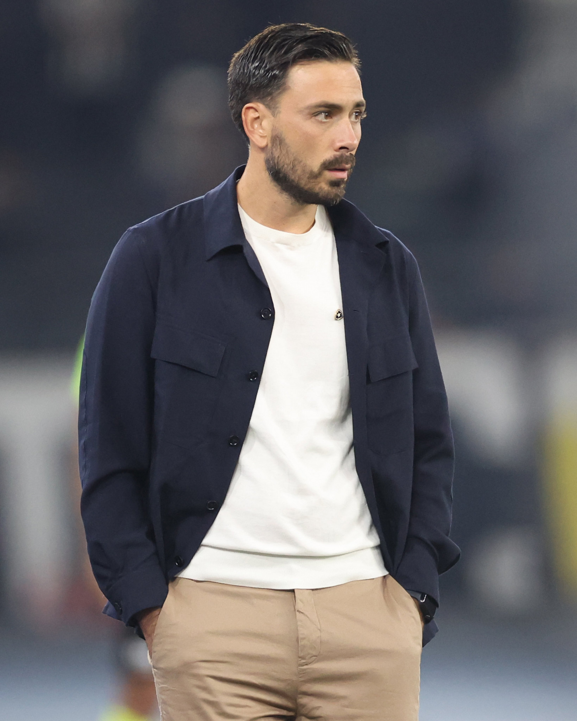 Davide Ancelotti na área técnica no Estádio Nilton Santos - Vítor Silva/Botafogo