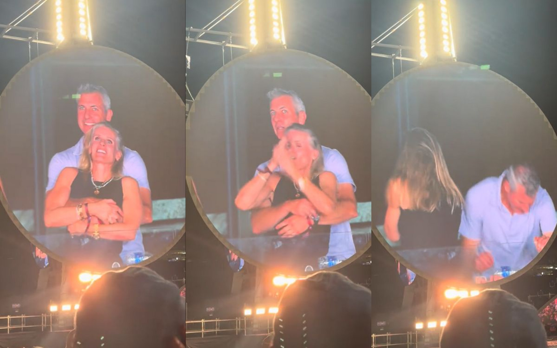 Andy Byron e Kristin Cabot curtiam o show do Coldplay abraçadinhos quando foram flagrados