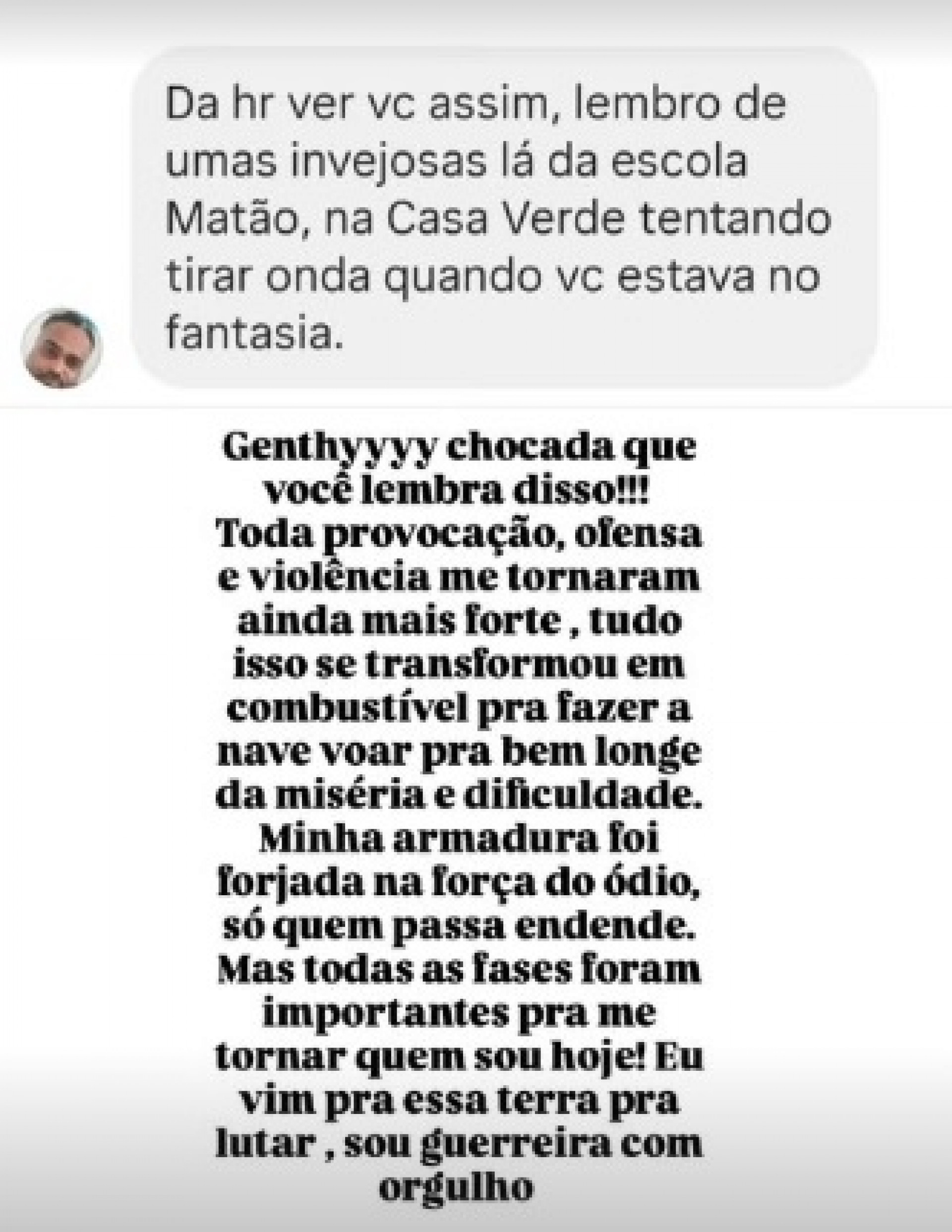 Colega de escola de Lívia Andrade comentou ataques que ela sofria  - Reprodução/Instagram