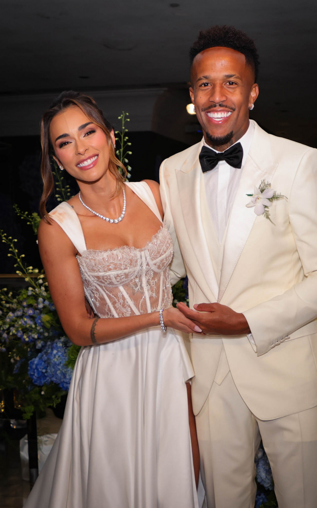 Tainá Castro e Éder Militão se casam em cerimônia luxuosa no Palácio Tangará, em São Paulo