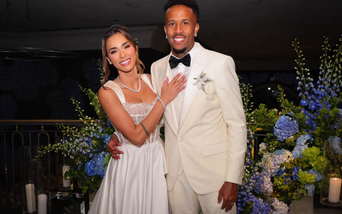 Tainá Castro e Éder Militão se casam em cerimônia luxuosa no Palácio Tangará, em São Paulo