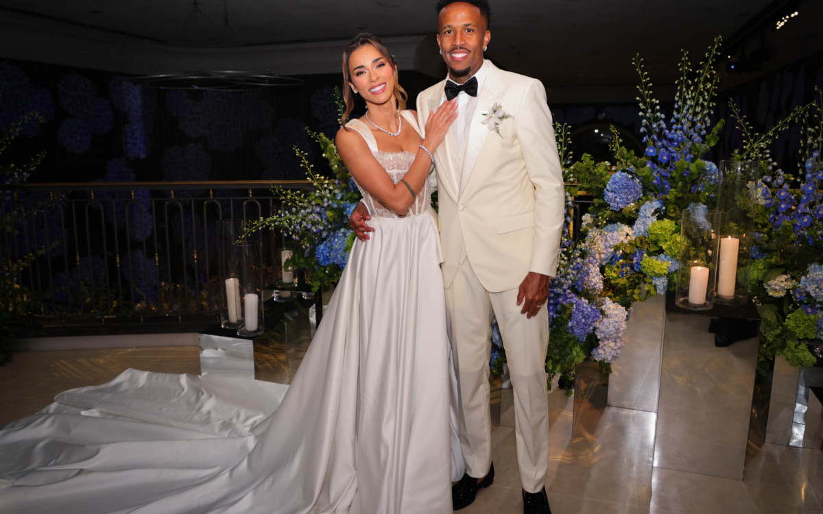 Tainá Castro e Éder Militão se casam em cerimônia luxuosa no Palácio Tangará, em São Paulo