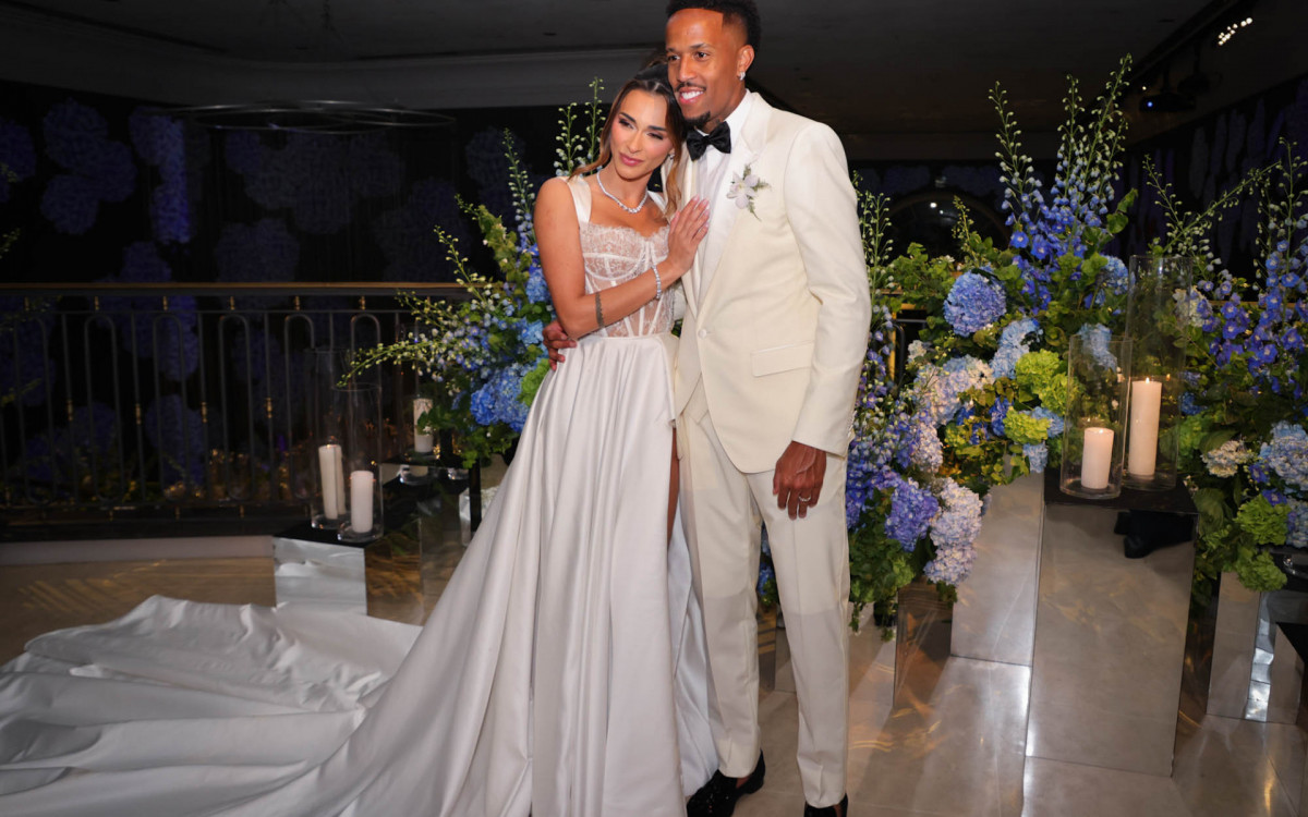 Tainá Castro e Éder Militão se casam em cerimônia luxuosa no Palácio Tangará, em São Paulo